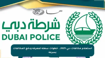 استعلام مخالفات دبي 2025.. خطوات سهلة لمعرفة ودفع المخالفات بسرعة